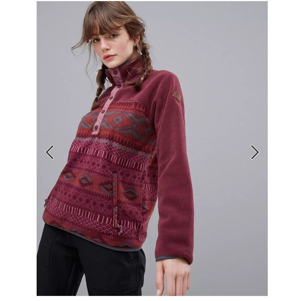 Burton Sweater Women Extra Large Red Snowboards Hearth fleece pullover